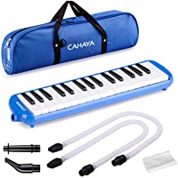 Los mejores  - Melódica CAHAYA- Piano de Viento con 32 Teclas- Incluye Tubo de Soplado- Boquilla y Bolsa de Transporte (Azul)